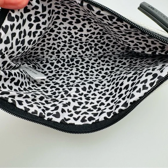 Brighton LOVE Zip Pouch Black White Geometric Canvas 9x5.5 - Picture 6 of 11